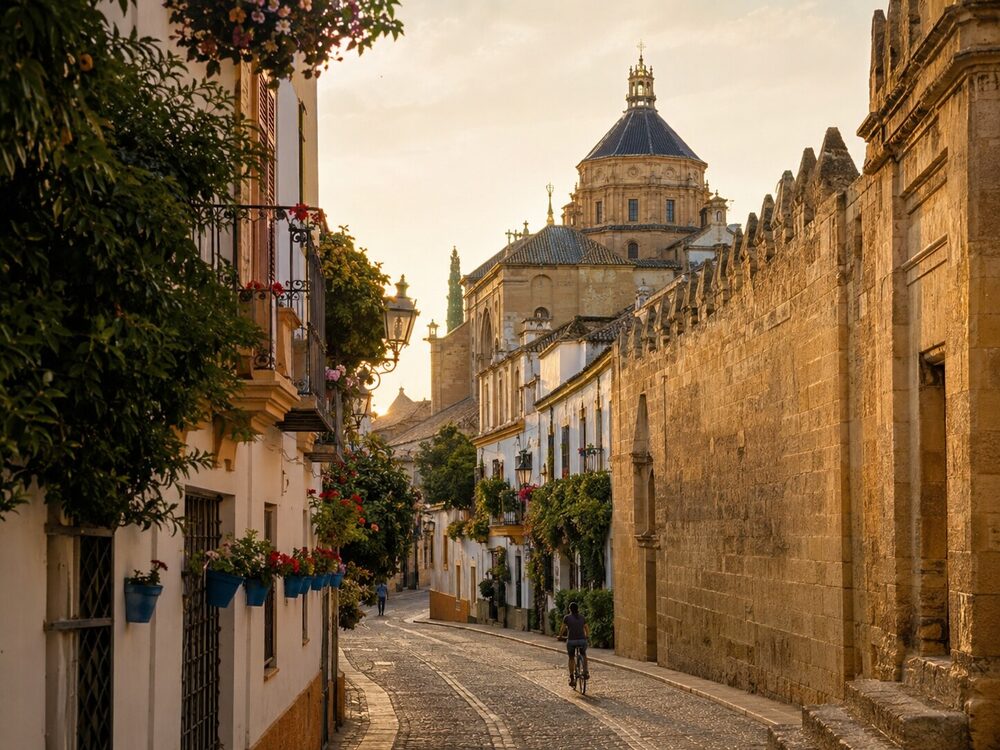 Historic architecture and streets in Córdoba, Spain